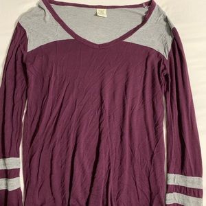 Wide neck long sleeve